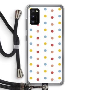 CaseCompany Bollen: Samsung Galaxy A41 Transparant Hoesje met koord