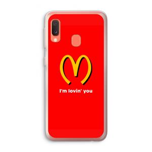 CaseCompany I'm lovin' you: Samsung Galaxy A20e Transparant Hoesje