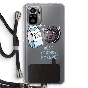 CaseCompany Best Friend Forever: Xiaomi Redmi Note 10S Transparant Hoesje met koord