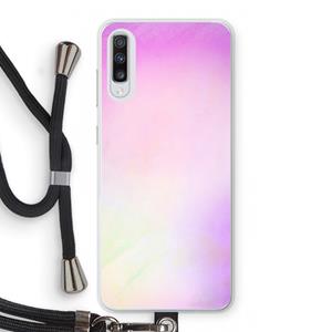 CaseCompany Flow mist pastel: Samsung Galaxy A70 Transparant Hoesje met koord