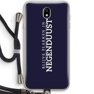 CaseCompany Blijve plakken in Negenduust: Samsung Galaxy J7 (2017) Transparant Hoesje met koord