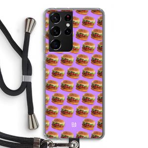 CaseCompany Giants: Samsung Galaxy S21 Ultra Transparant Hoesje met koord