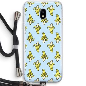 CaseCompany Bananas: Samsung Galaxy J3 (2017) Transparant Hoesje met koord