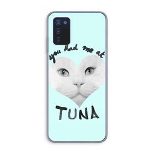 CaseCompany You had me at tuna: Samsung Galaxy A03s Transparant Hoesje