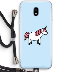 CaseCompany Eenhoorn: Samsung Galaxy J3 (2017) Transparant Hoesje met koord