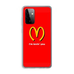 CaseCompany I'm lovin' you: Samsung Galaxy A72 Transparant Hoesje