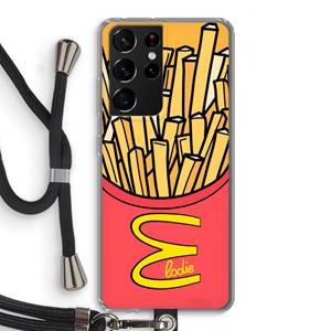 CaseCompany McElodie: Samsung Galaxy S21 Ultra Transparant Hoesje met koord