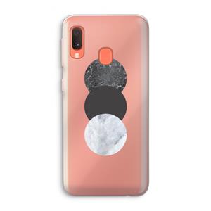 CaseCompany Marmeren cirkels: Samsung Galaxy A20e Transparant Hoesje