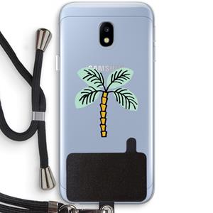 CaseCompany Palmboom: Samsung Galaxy J3 (2017) Transparant Hoesje met koord