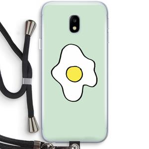CaseCompany Spiegelei: Samsung Galaxy J3 (2017) Transparant Hoesje met koord
