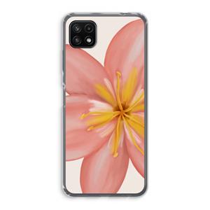 CaseCompany Pink Ellila Flower: Samsung Galaxy A22 5G Transparant Hoesje