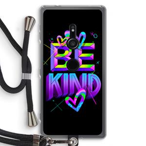 CaseCompany Be Kind: Sony Xperia XZ2 Transparant Hoesje met koord