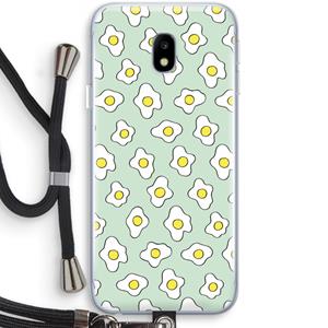 CaseCompany Spiegeleitjes: Samsung Galaxy J3 (2017) Transparant Hoesje met koord