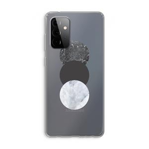 CaseCompany Marmeren cirkels: Samsung Galaxy A72 Transparant Hoesje