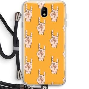 CaseCompany Rock: Samsung Galaxy J7 (2017) Transparant Hoesje met koord