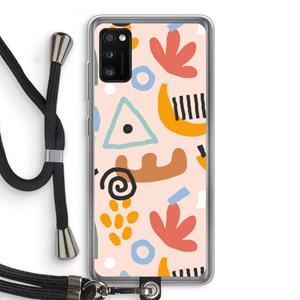CaseCompany Abstract: Samsung Galaxy A41 Transparant Hoesje met koord