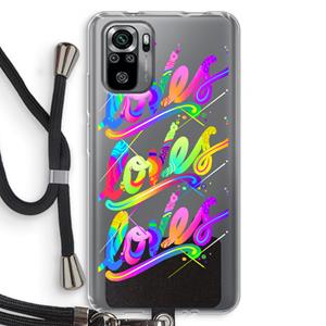 CaseCompany Loves: Xiaomi Redmi Note 10S Transparant Hoesje met koord