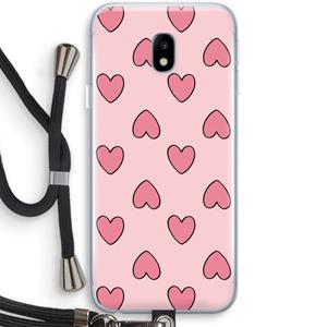 CaseCompany Ondersteboven verliefd: Samsung Galaxy J3 (2017) Transparant Hoesje met koord