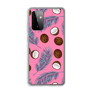 CaseCompany Kokosnoot roze: Samsung Galaxy A72 Transparant Hoesje