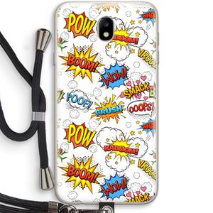 CaseCompany Pow Smack: Samsung Galaxy J7 (2017) Transparant Hoesje met koord