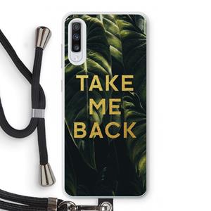 CaseCompany Take me back: Samsung Galaxy A70 Transparant Hoesje met koord