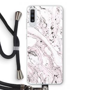 CaseCompany Mengelmoes: Samsung Galaxy A70 Transparant Hoesje met koord