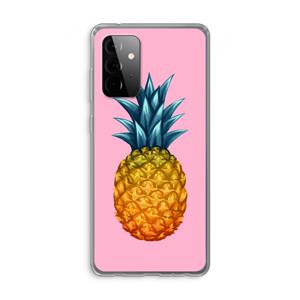 CaseCompany Grote ananas: Samsung Galaxy A72 Transparant Hoesje