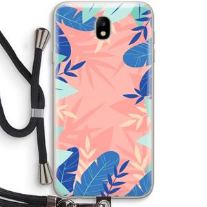CaseCompany Tropisch: Samsung Galaxy J7 (2017) Transparant Hoesje met koord