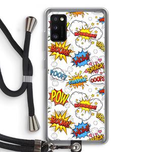 CaseCompany Pow Smack: Samsung Galaxy A41 Transparant Hoesje met koord