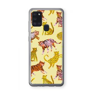 CaseCompany Cute Tigers and Leopards: Samsung Galaxy A21s Transparant Hoesje