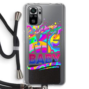 CaseCompany Touch Me: Xiaomi Redmi Note 10S Transparant Hoesje met koord