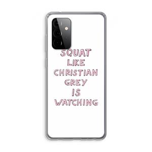 CaseCompany Christian Grey: Samsung Galaxy A72 Transparant Hoesje