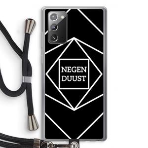 CaseCompany Negenduust geometrisch: Samsung Galaxy Note 20 / Note 20 5G Transparant Hoesje met koord