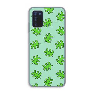 CaseCompany Groene blaadjes: Samsung Galaxy A03s Transparant Hoesje