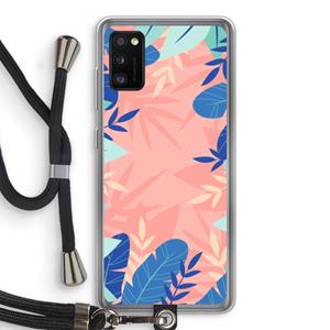 CaseCompany Tropisch: Samsung Galaxy A41 Transparant Hoesje met koord