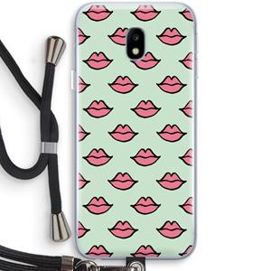 CaseCompany Lipjes: Samsung Galaxy J3 (2017) Transparant Hoesje met koord