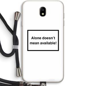 CaseCompany Alone: Samsung Galaxy J7 (2017) Transparant Hoesje met koord