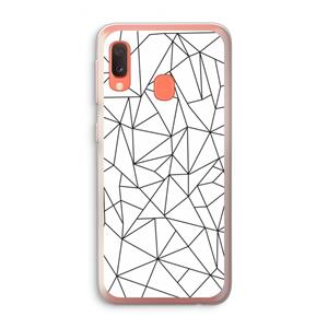 CaseCompany Geometrische lijnen zwart: Samsung Galaxy A20e Transparant Hoesje