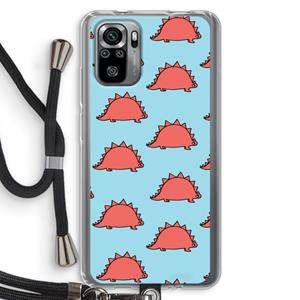 CaseCompany Dinosawrr: Xiaomi Redmi Note 10S Transparant Hoesje met koord