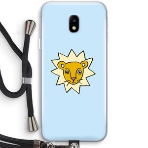 CaseCompany Kleine leeuw: Samsung Galaxy J3 (2017) Transparant Hoesje met koord