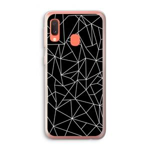 CaseCompany Geometrische lijnen wit: Samsung Galaxy A20e Transparant Hoesje