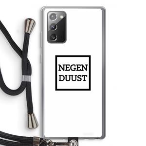 CaseCompany Negenduust vierkant: Samsung Galaxy Note 20 / Note 20 5G Transparant Hoesje met koord