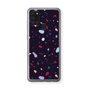 CaseCompany Dark Rounded Terrazzo: Samsung Galaxy A21s Transparant Hoesje