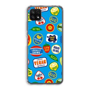 CaseCompany Fruitsticker: Samsung Galaxy A22 5G Transparant Hoesje