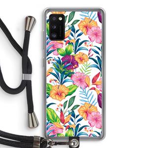 CaseCompany Tropisch 2: Samsung Galaxy A41 Transparant Hoesje met koord