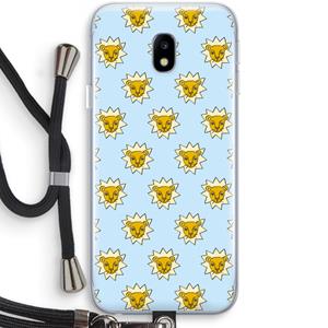 CaseCompany Leeuwenkoppen: Samsung Galaxy J3 (2017) Transparant Hoesje met koord
