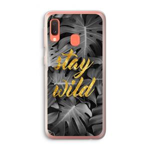 CaseCompany Stay wild: Samsung Galaxy A20e Transparant Hoesje