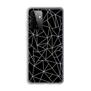 CaseCompany Geometrische lijnen wit: Samsung Galaxy A72 Transparant Hoesje