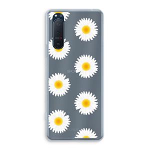 CaseCompany Margrietjes: Sony Xperia 5 II Transparant Hoesje