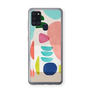 CaseCompany Bold Rounded Shapes: Samsung Galaxy A21s Transparant Hoesje